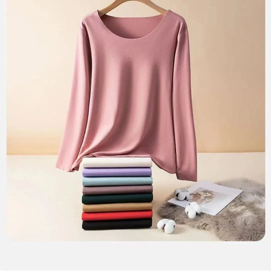 （双面德绒无痕保暖套装）德绒双面阳离子打底微弹保暖套装内穿