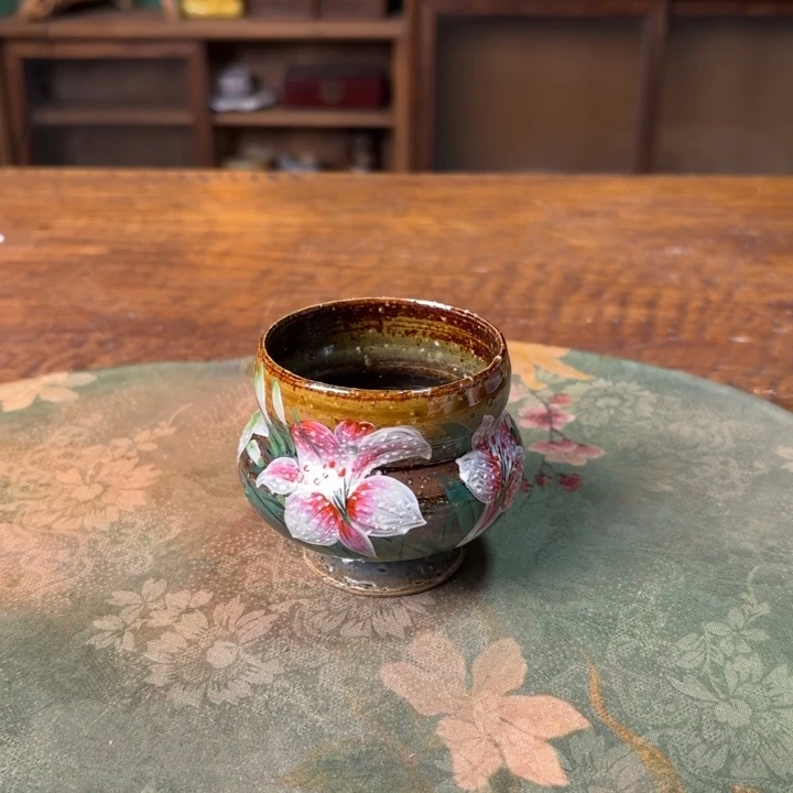 柴烧纯手工手绘陶瓷