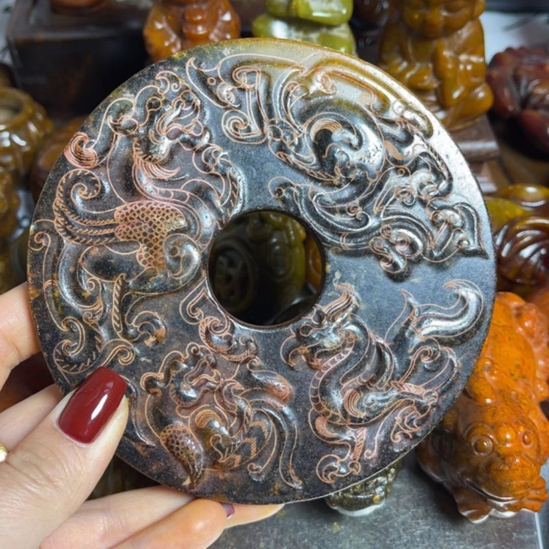 蛇纹石玉合金颈饰