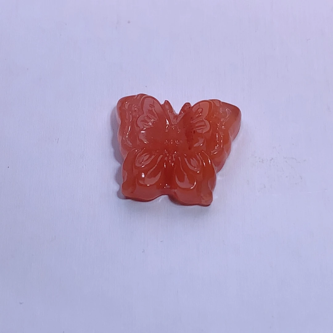 南红玛瑙未镶嵌珠宝半成品大蝴蝶