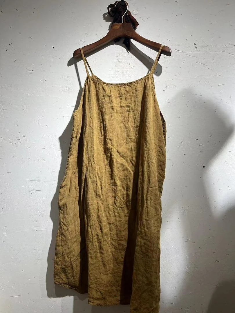 衣路原创亚麻吊带8736