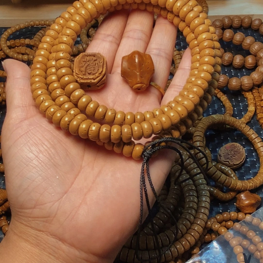 桃核手串@*盼九五尺寸脖挂