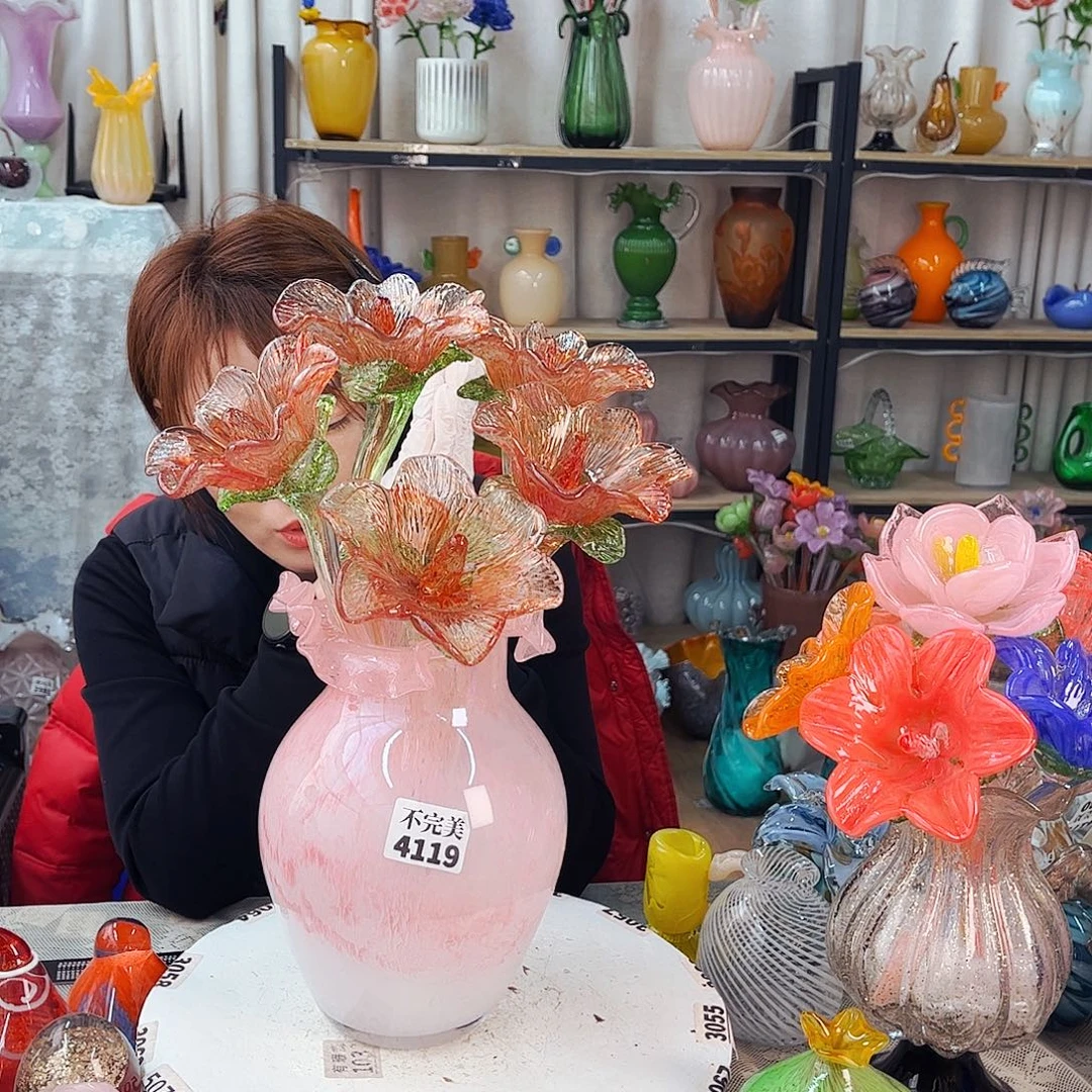 5花1瓶不完美福利家悦琉璃工艺品