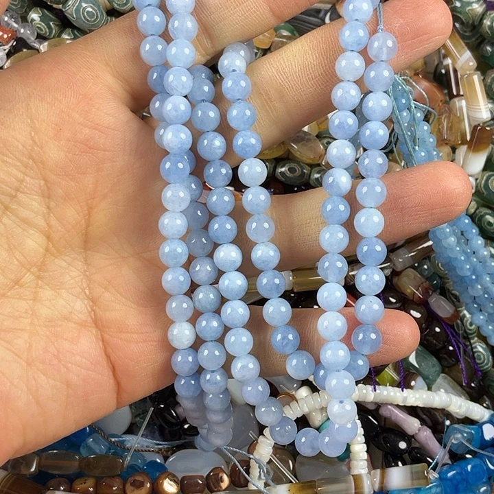 查罗石散珠合金卡6海蓝一条