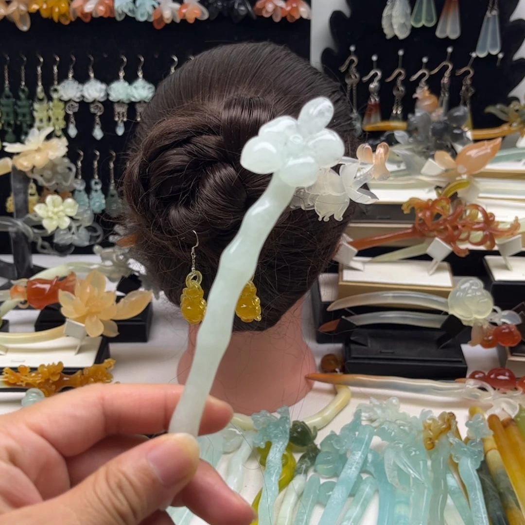 蛇纹石玉合金发簪