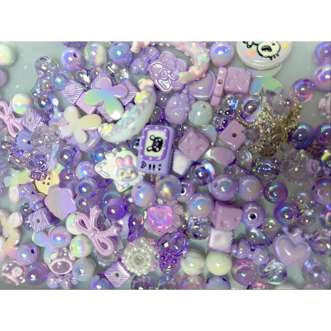 手工DIY饰品配件散珠串珠萌珠多色混款300毫升