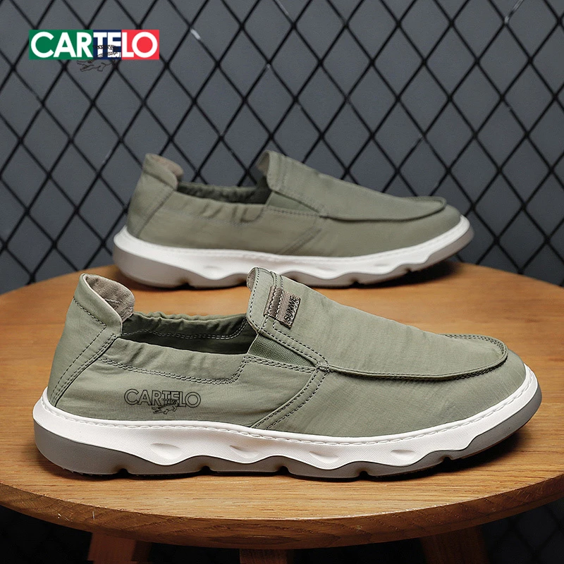 卡帝乐鳄鱼男鞋2025新款夏季冰丝布板鞋一脚蹬男士老北京布鞋子男
