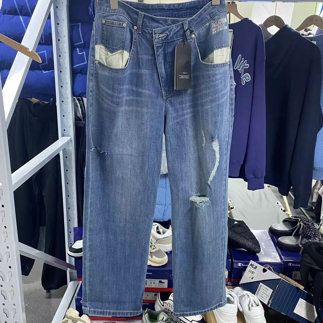 PALLADIUM/帕拉丁牛仔时尚百搭破洞弹力牛仔裤  微瑕PDTJA3712F