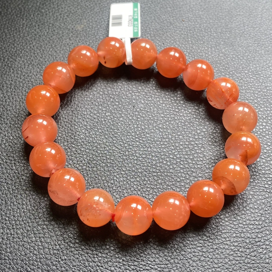 【老张珠宝】LS0601冰飘南红手串11mi