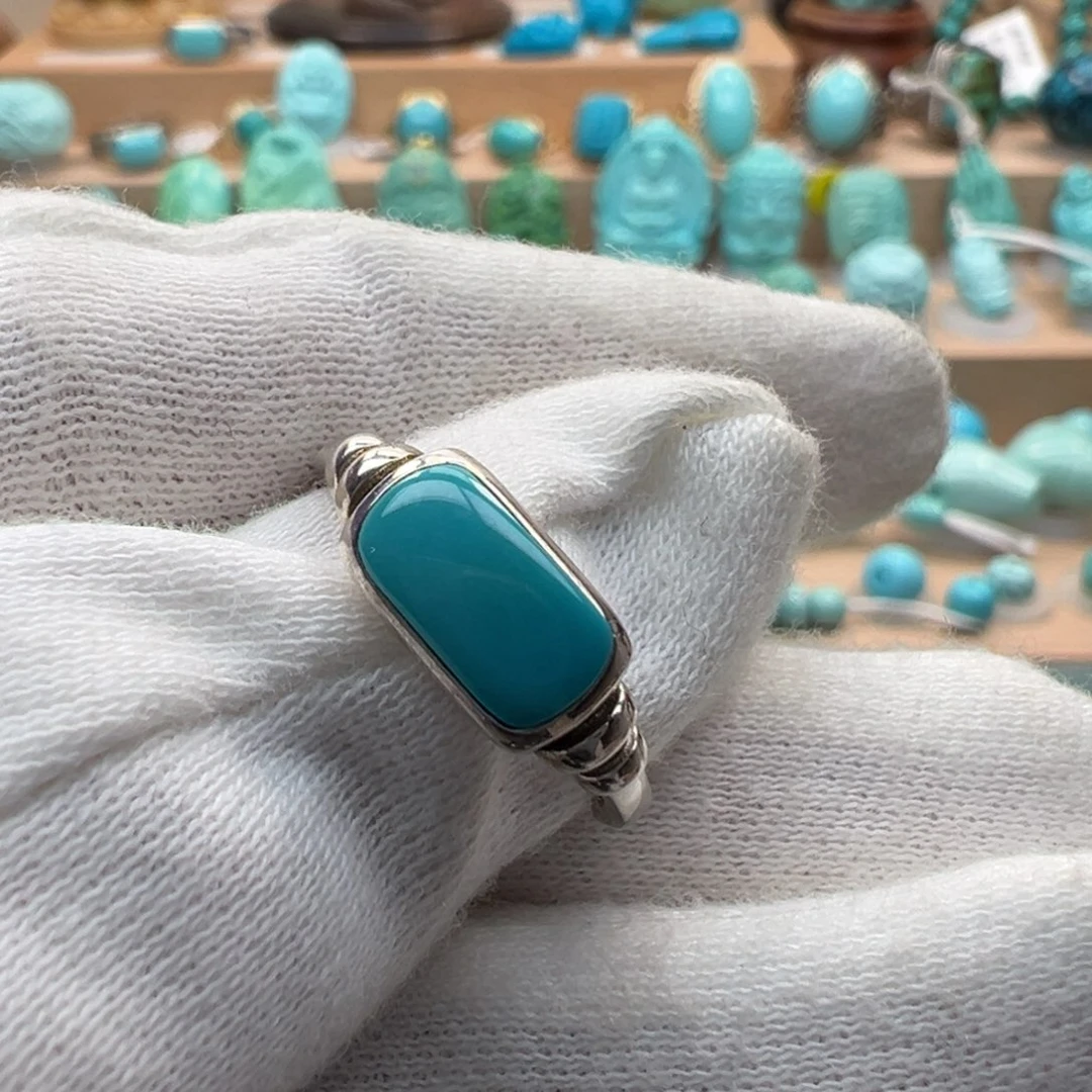 绿松石银S925镶嵌珠宝奇石