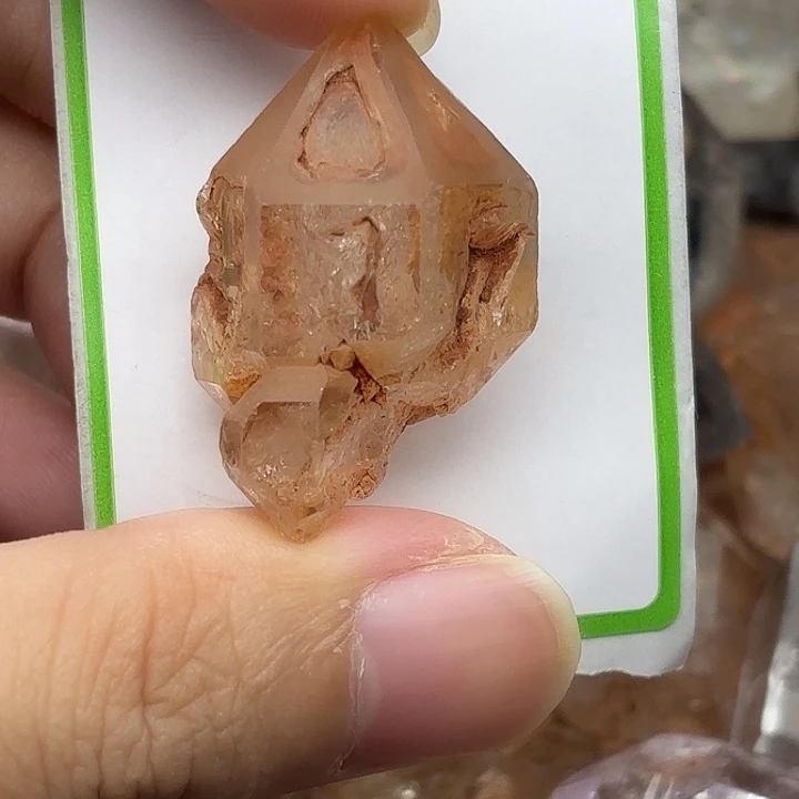 水晶颈饰未镶嵌巴基斯坦红泥油胆闪灵钻34mm+