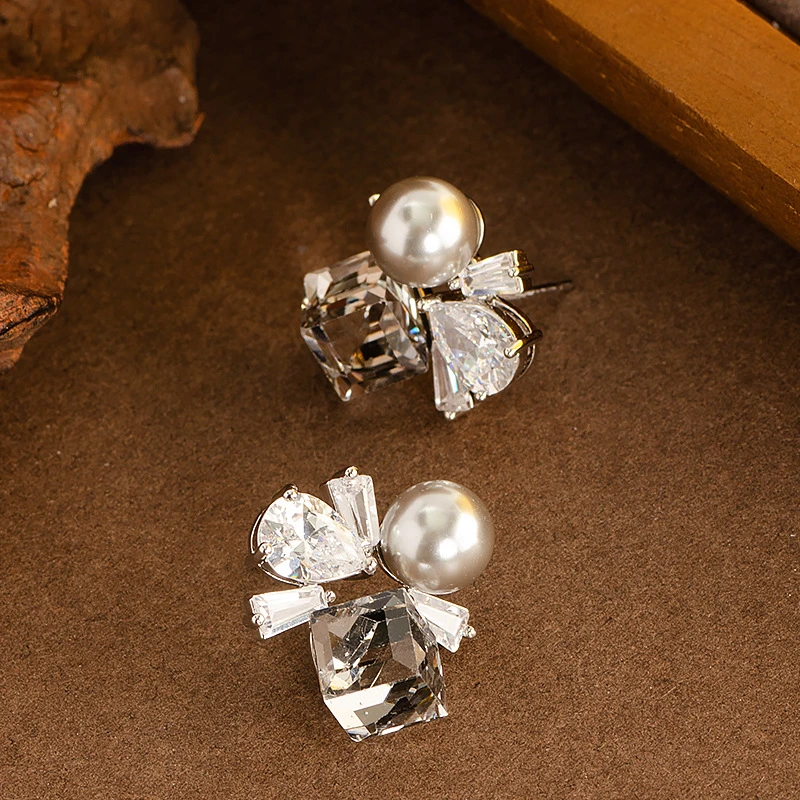 铜合金仿珍珠耳饰 【维维】[沁语]耳钉WW 10867