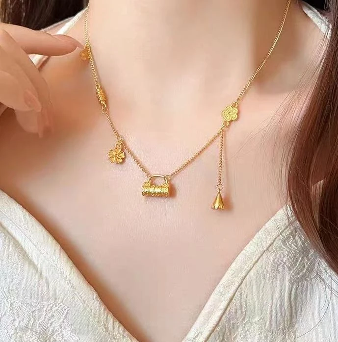 铜合金项链 砂金时尚饰品项链戒指手链手镯