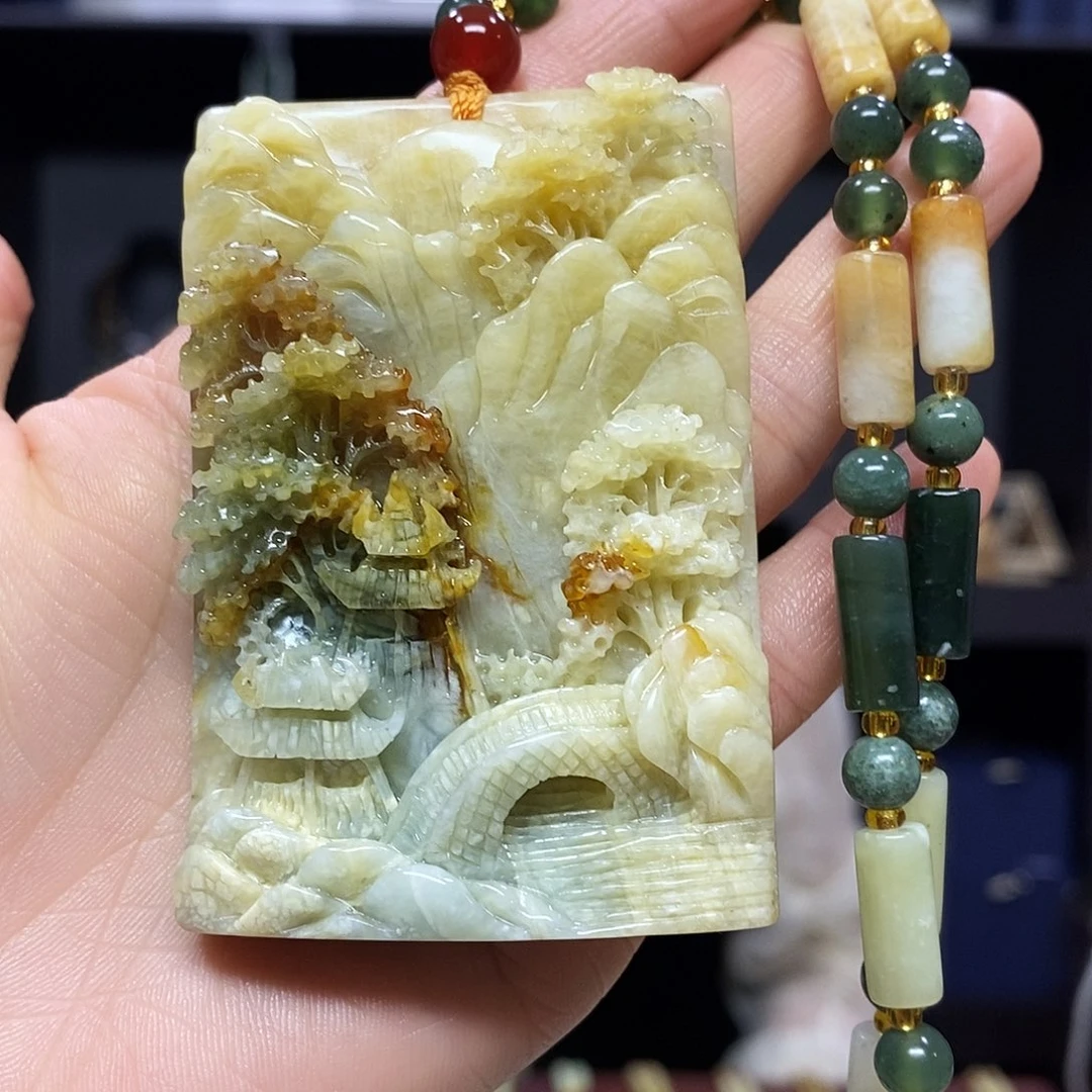 岫玉挂件吊坠未镶嵌