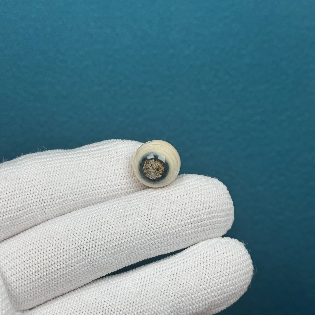D45-63天然猛犸牙 蓝眼睛圆珠 13.2mm一物一图假一罚十