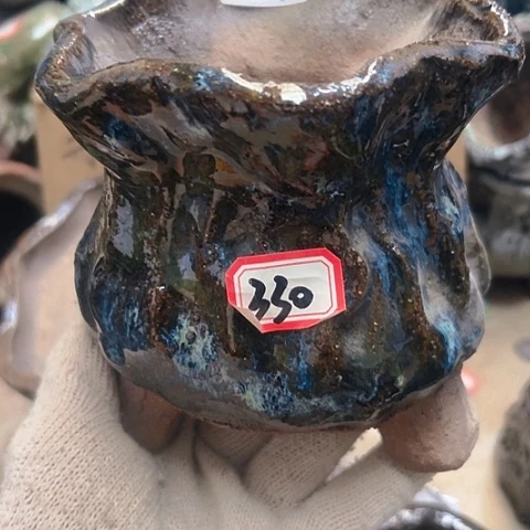 红陶粗陶花盆手工