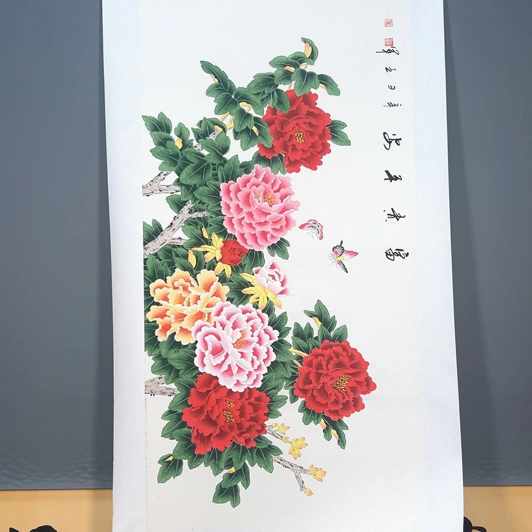 国画752 花鸟和蝴蝶都会出现