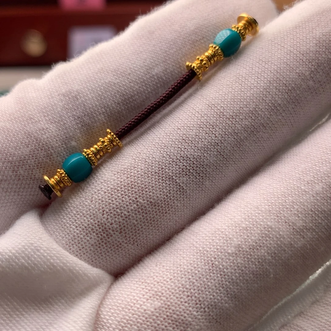 绿松石18K金镶嵌配饰