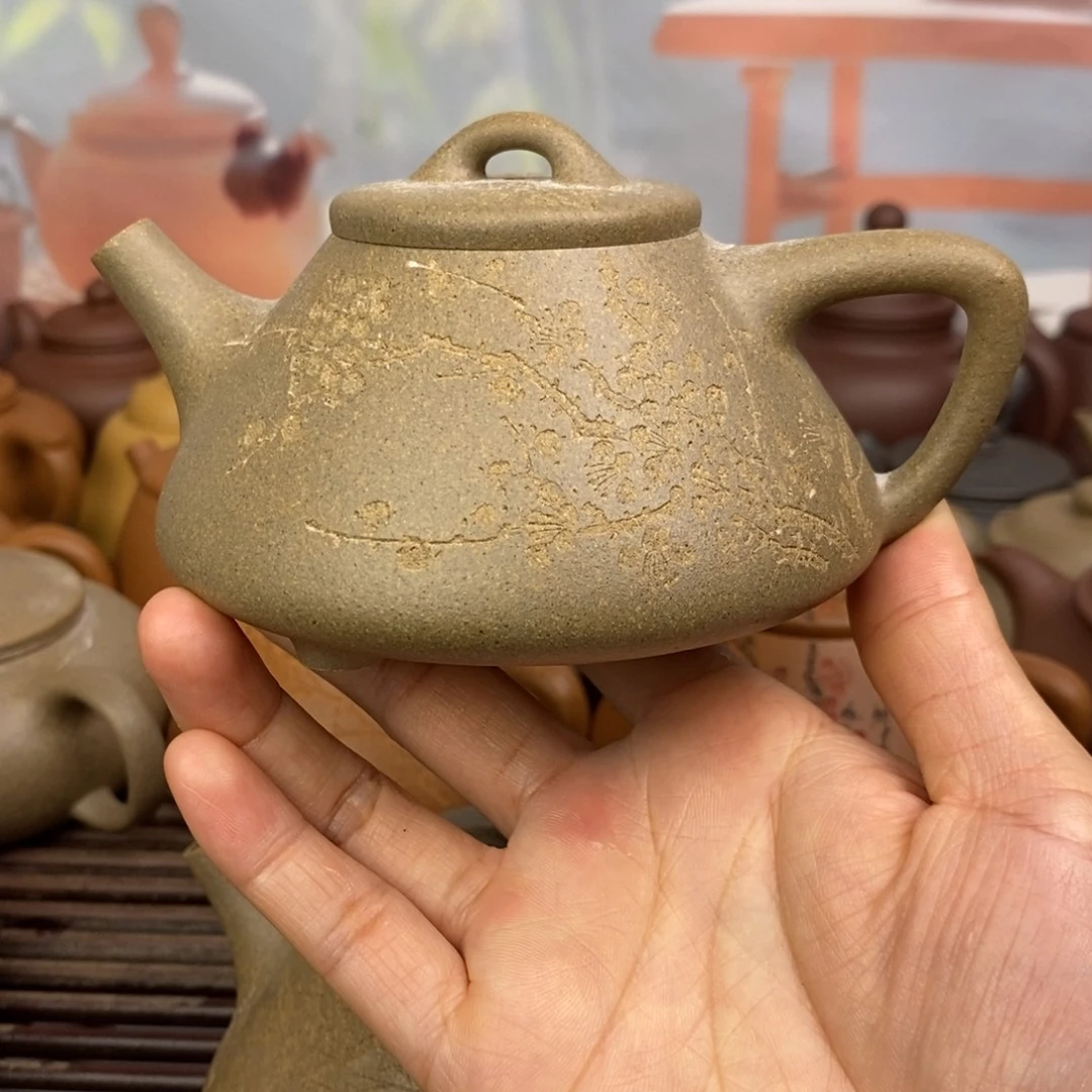 茶壶紫砂200cccc青降坡子冶石瓢