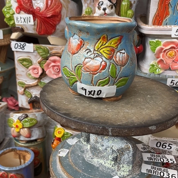 粗陶材质多肉花盆