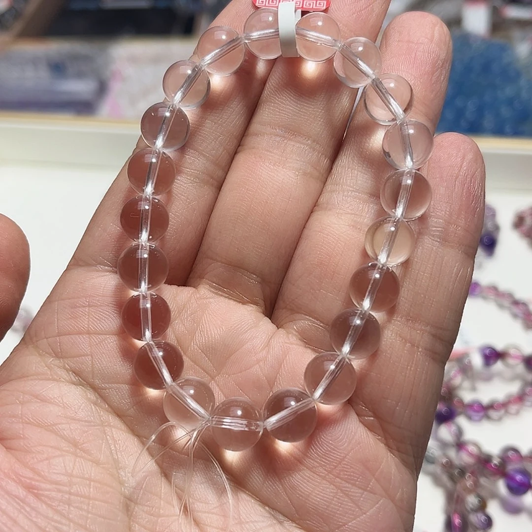 水晶手链未镶嵌月**弯白水晶9mm