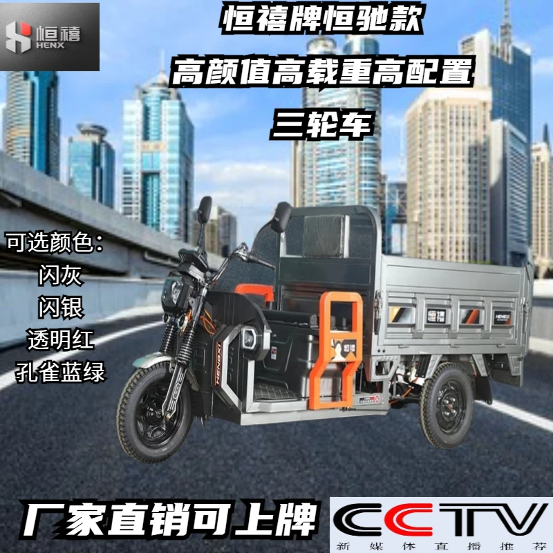 恒驰款三轮车裸车货车农用拉货厂家直销运输电瓶车三轮车拉货