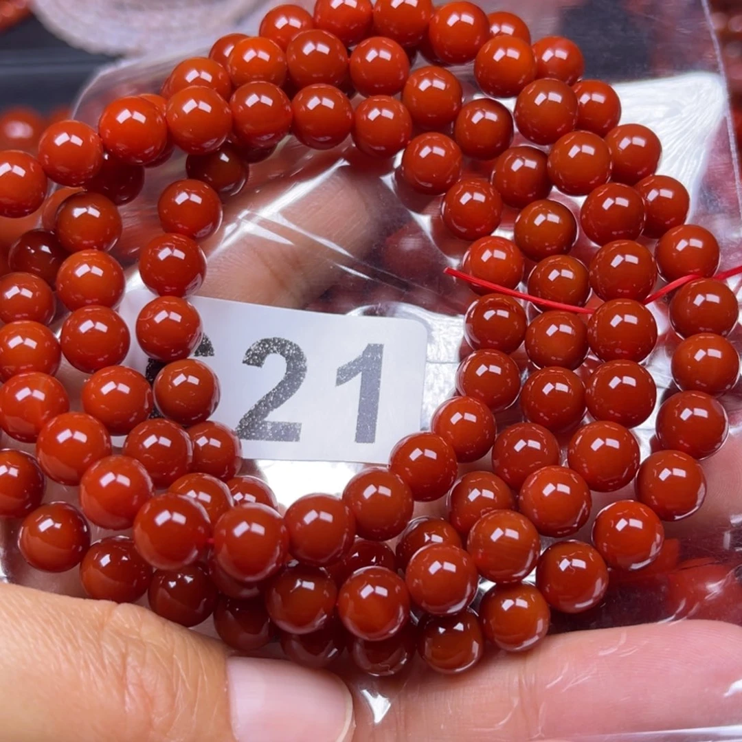 我***夜南红玛瑙未镶嵌手链