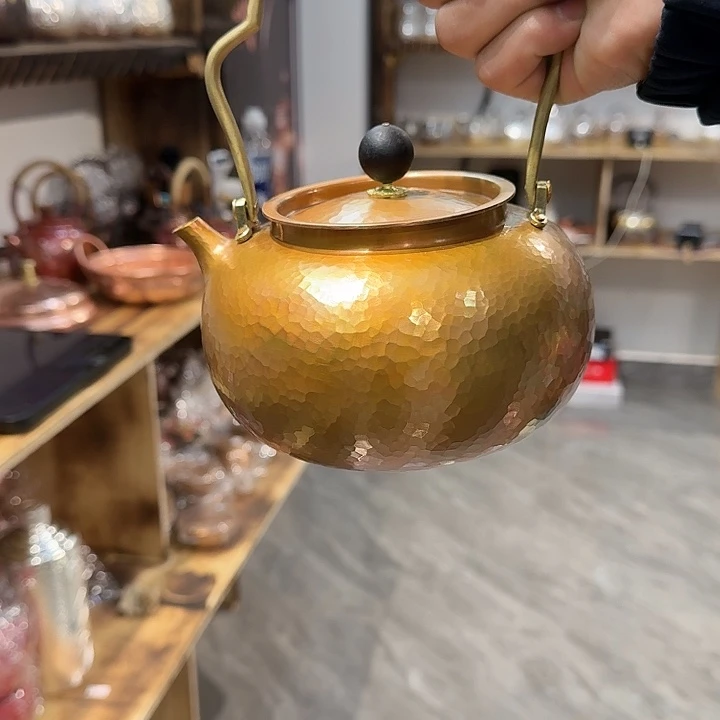 T***g紫铜手工制作烧水壶