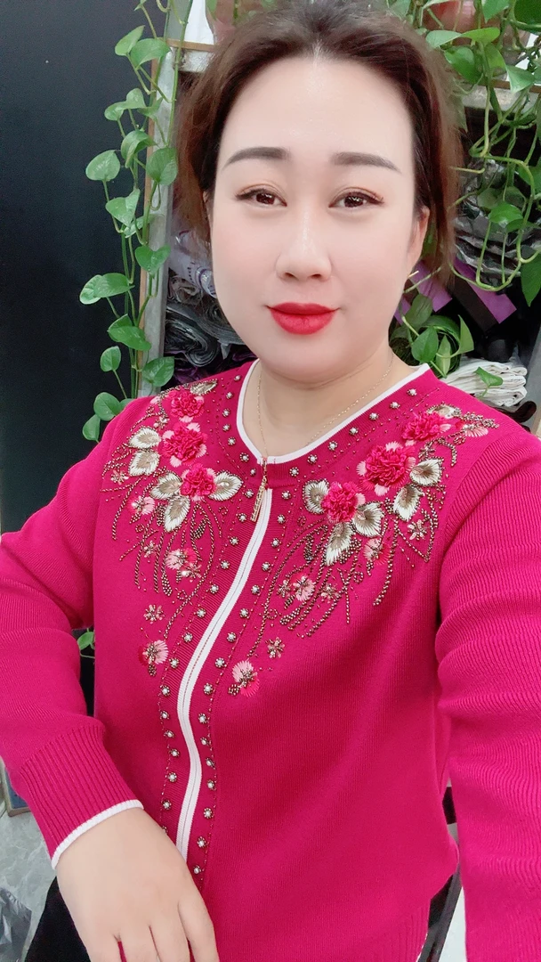 2025新年款婆婆妈妈针织开衫