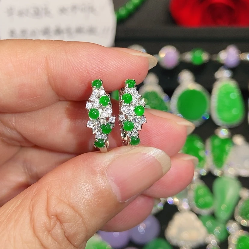 【闪购商品】未镶嵌翡翠耳饰天然翡翠