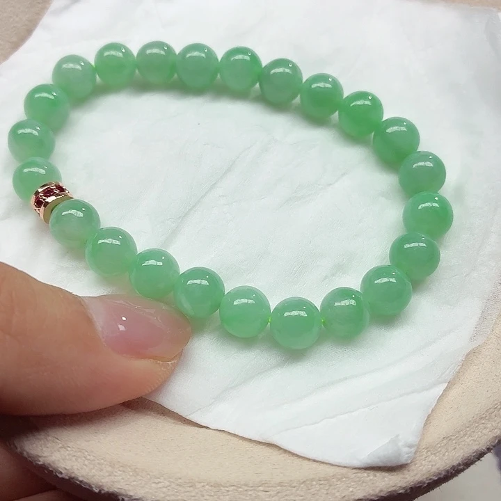 翡翠未镶嵌手链天然缅甸翡翠A货卡7.8