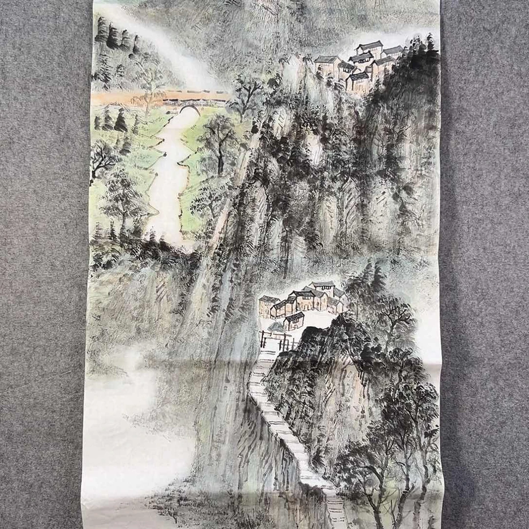 国画433 牡丹之花之叶的颜色与花色