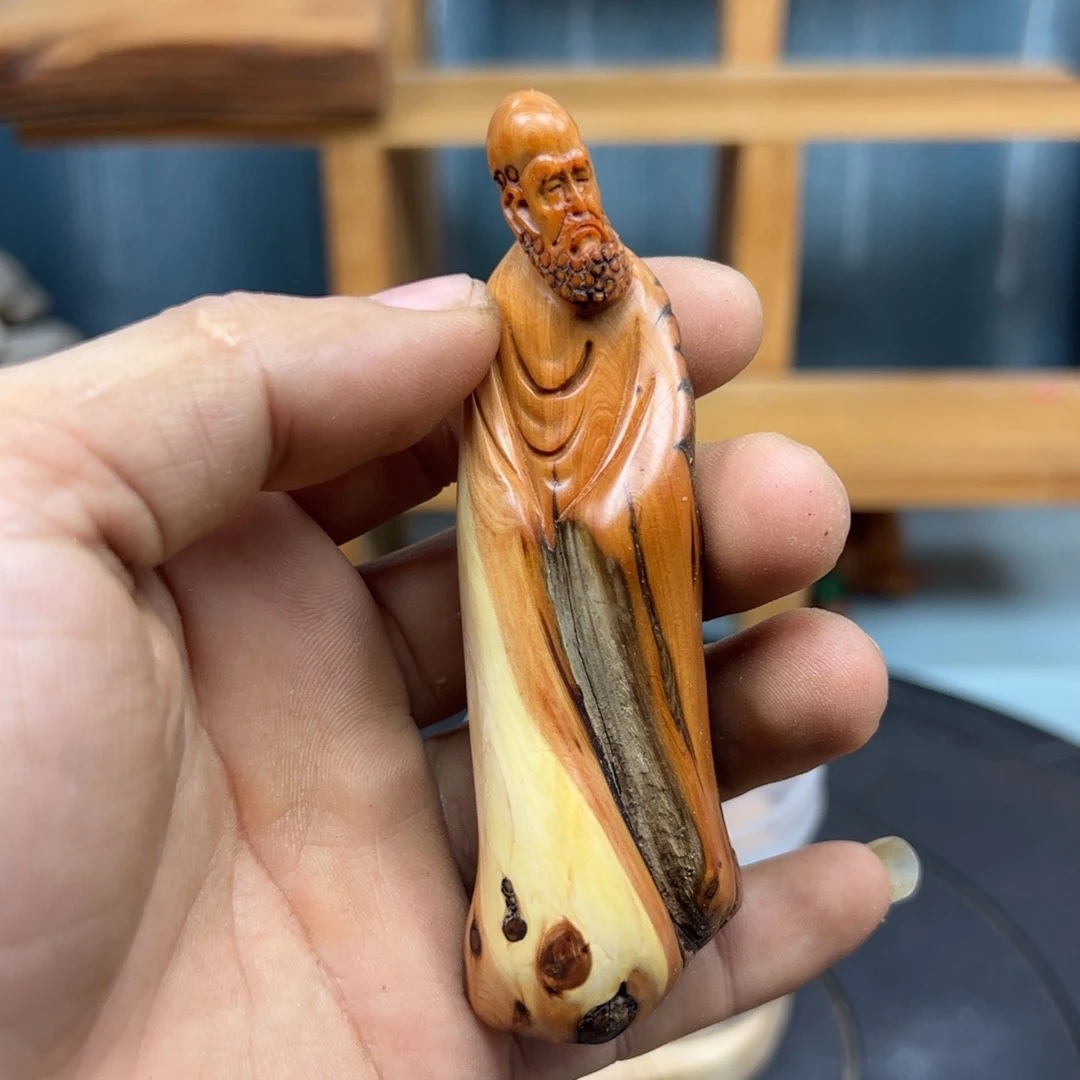 木阿*崖柏木摆件手把件