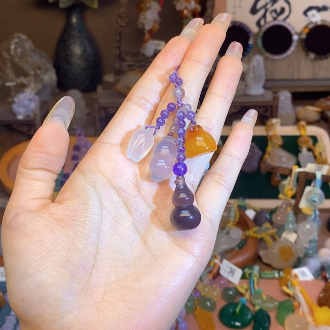 玛瑙/玉髓未镶嵌车挂挂件