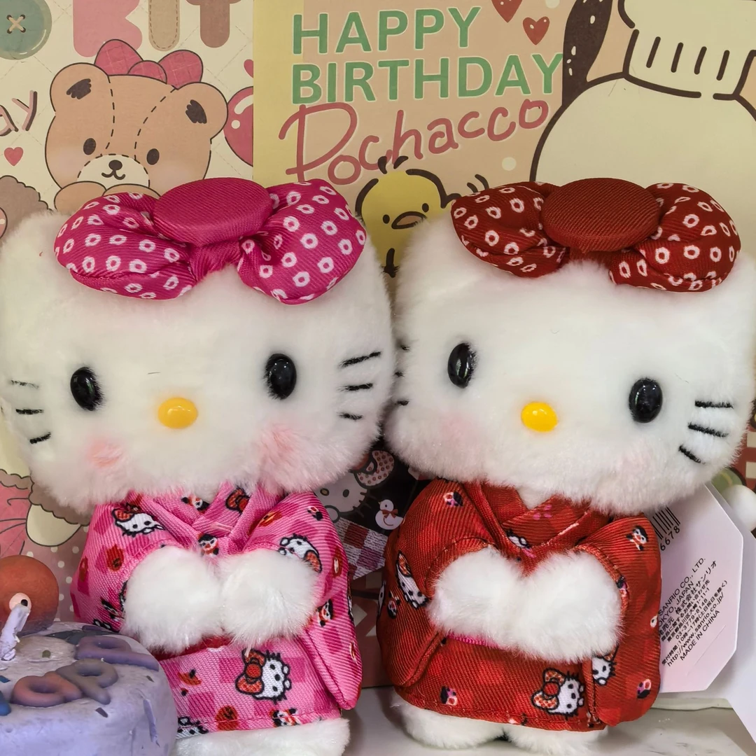 北海道日本和服毛绒公仔玩偶kt钥匙扣kitty猫儿童节六一包包挂件