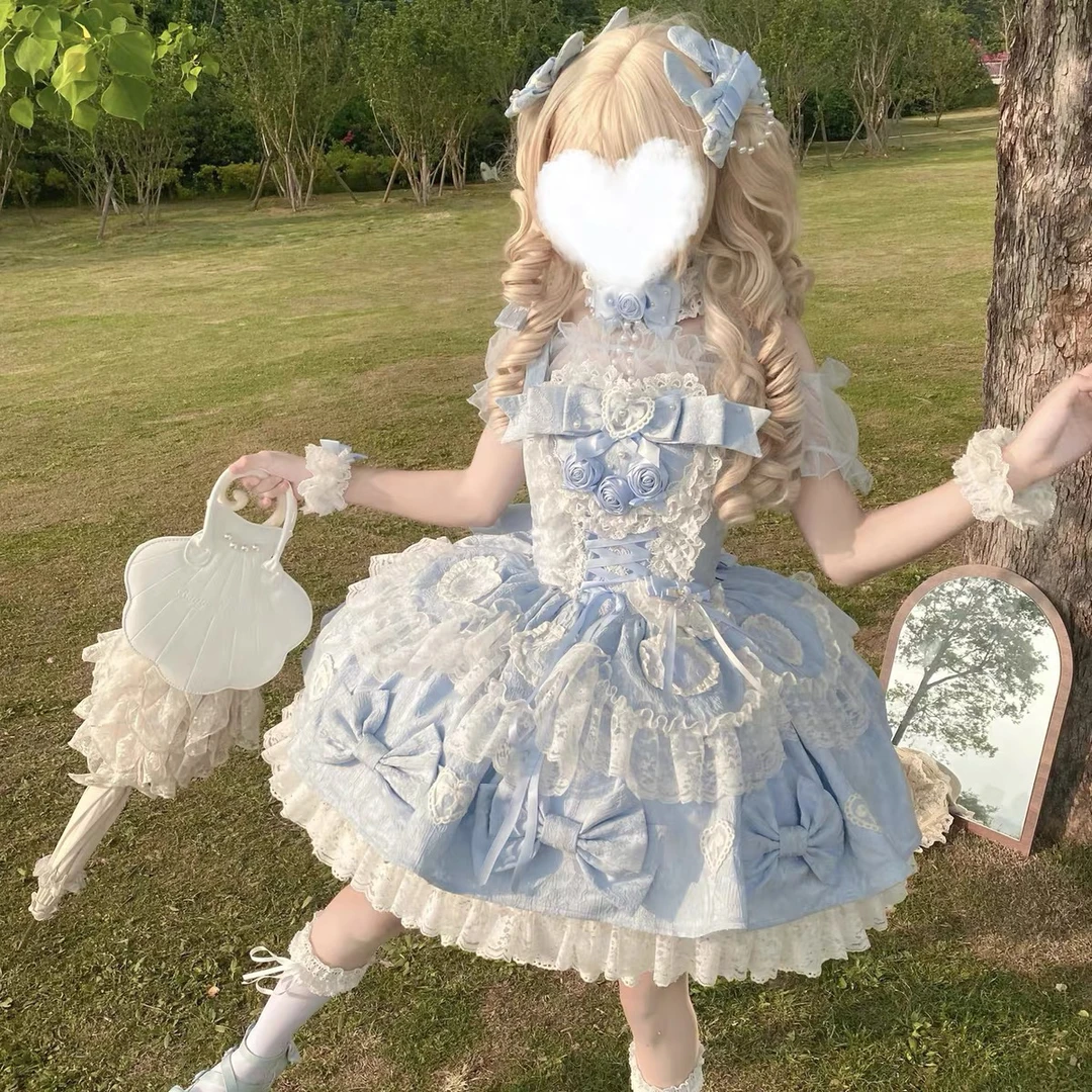 【艾洛尔】 现货秒发 茶仙物语原创lolita 重工甜美蛋糕jsk连衣裙