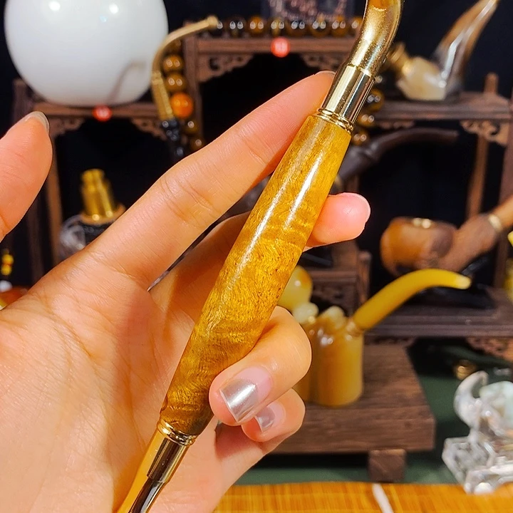 高端定制金丝楠木烟嘴
