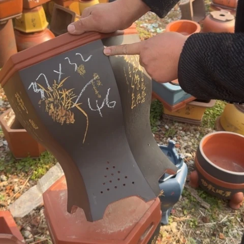 红陶紫砂花盆盆景盆栽