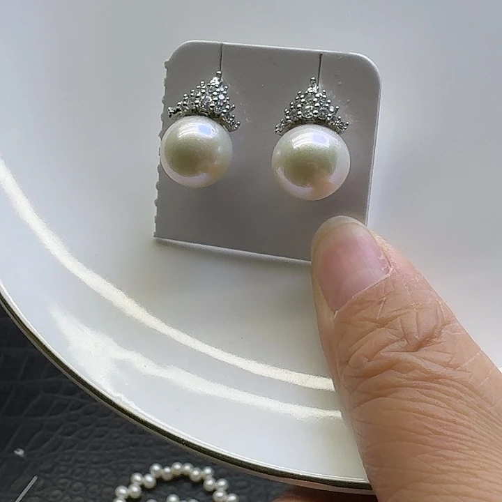 淡水珍珠合金耳饰