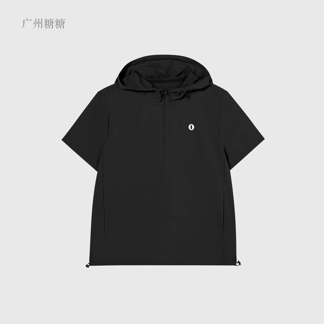 2025年新款115g冰凉洞洞皱速干面料运动时尚宽松连帽T恤【7015】FF