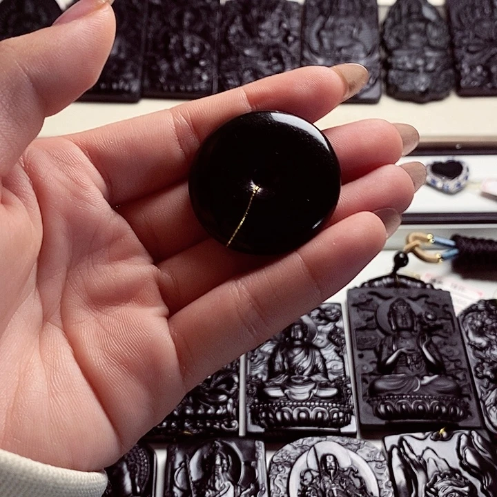 天然缅料A货平安扣A474