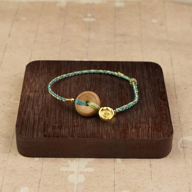 香香特制给孩子的龙抬头桃木平安扣 前程似锦【发一件】