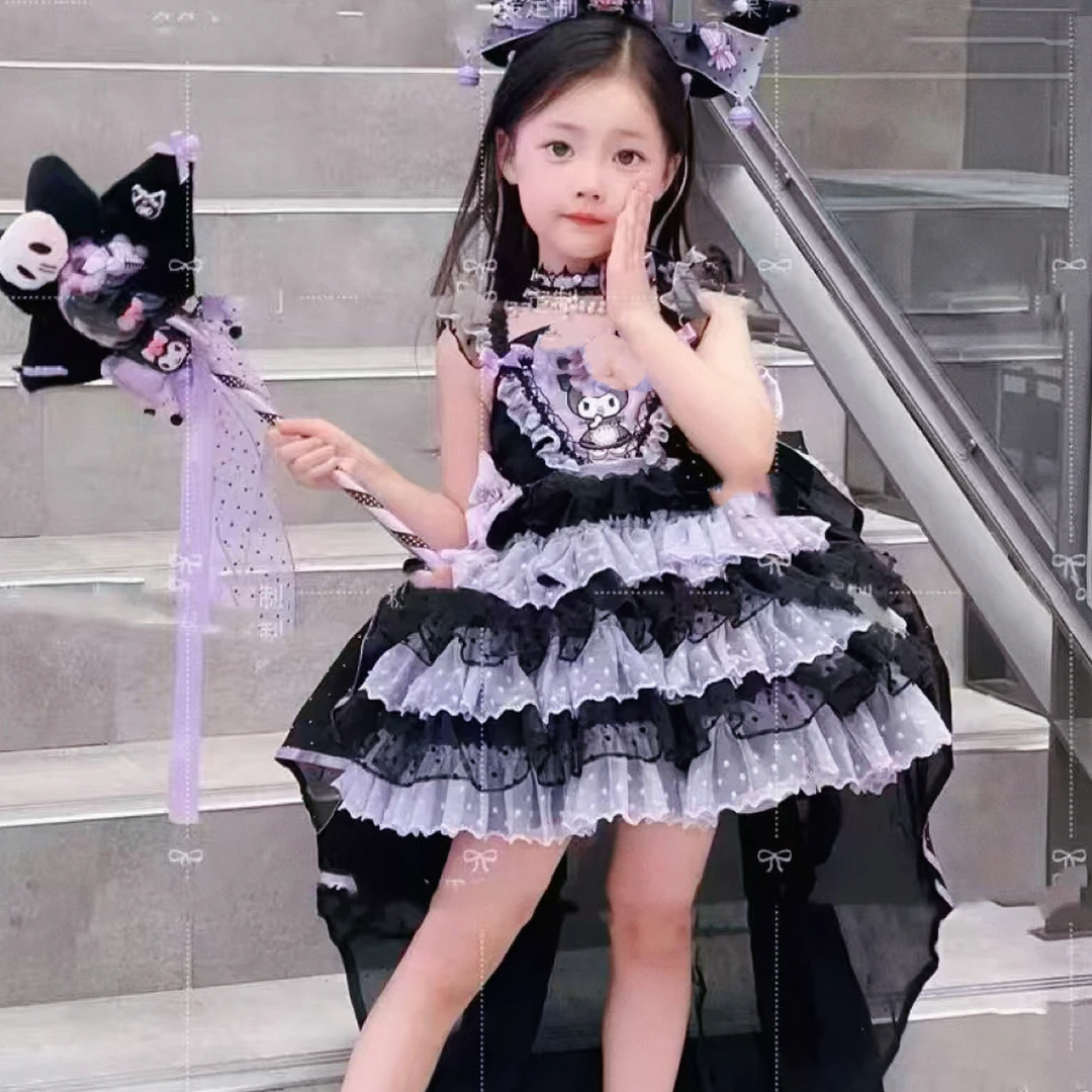 女童洛丽塔公主裙新款库洛米四季款肩带可调节连衣裙无发饰无手杖