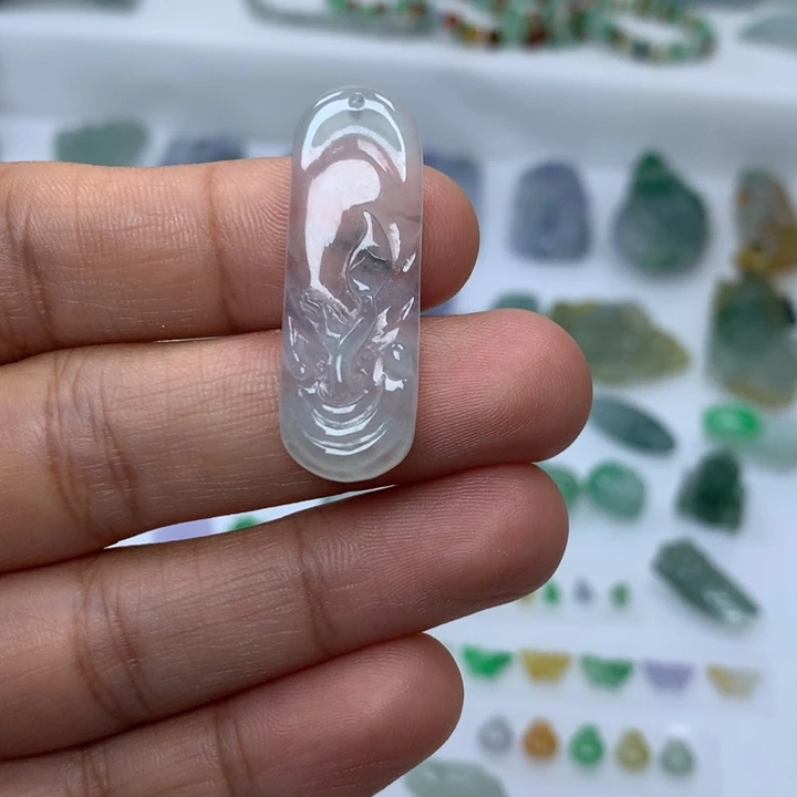 翡翠未镶嵌吊坠(不含链)