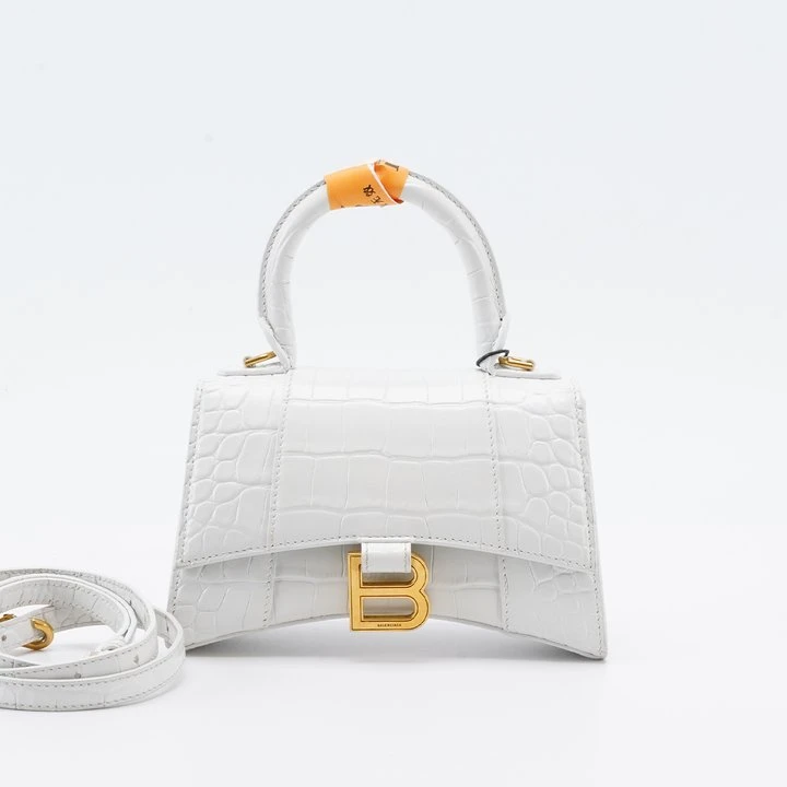 95新 Balenciaga/巴黎世家 【总仓一口价】巴黎世家 沙漏包XS鳄鱼纹