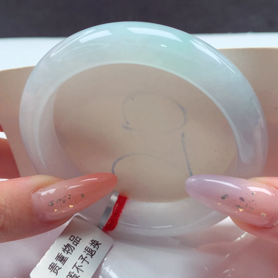 翡翠手镯未镶嵌天然缅甸翡翠A货手镯 20号