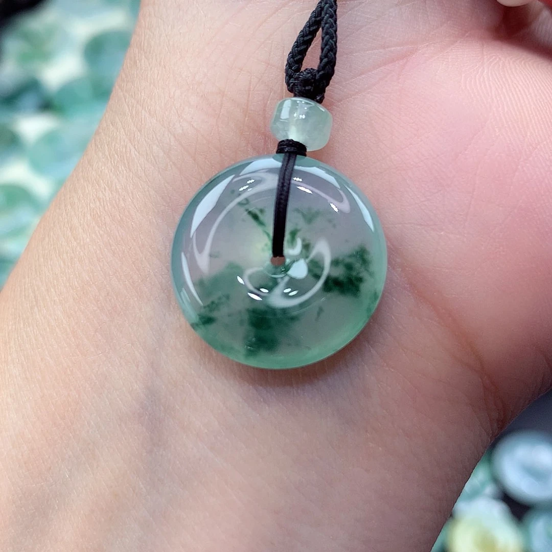 翡翠未镶嵌颈饰编号22尺寸19.3-5.5