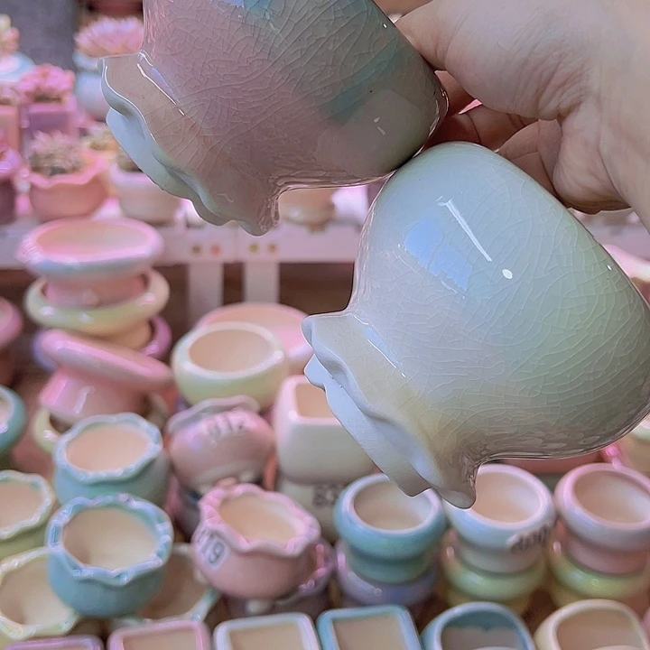 陶瓷花盆当场满12包邮