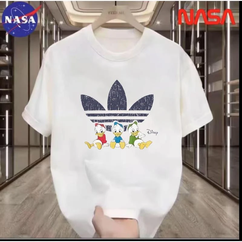 新款时尚百搭潮流情侣休闲潮流半袖圆领印花夏季男女同款T恤-D4