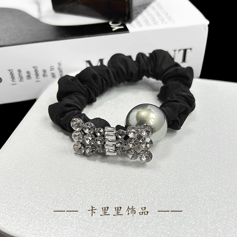 编号2545 韩版女发圈发绳ins发饰黑色高弹力面膜发圈